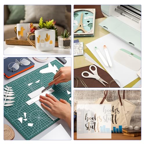 FSWCCK 25 Pcs 7.5mil 12 x 12 Inch Milky Translucent PET Blank Stencil Sheets, Mylar Sheets for Stencils, Template Plastic for Quilting Mylar Stencils, Laser Cutting, Gyro-Cut Tool Template Material - color: Milky Translucent 7.5 mil