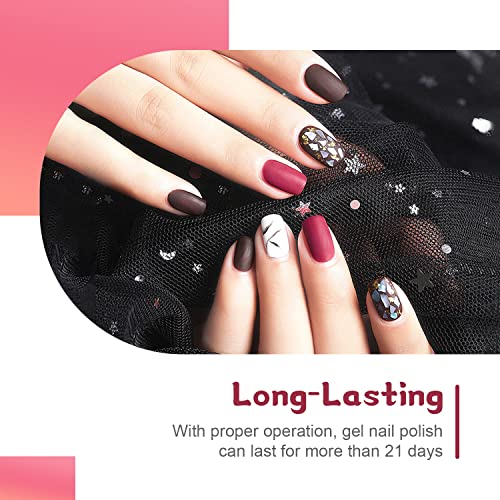 JODSONE Gel Nail Polish Starter Set Ribbon Glitter Summer Light Winter Dark Glossy 36-Piece Multi-color Gel Nail Polish Set - color: 32KIT 1G 10-A