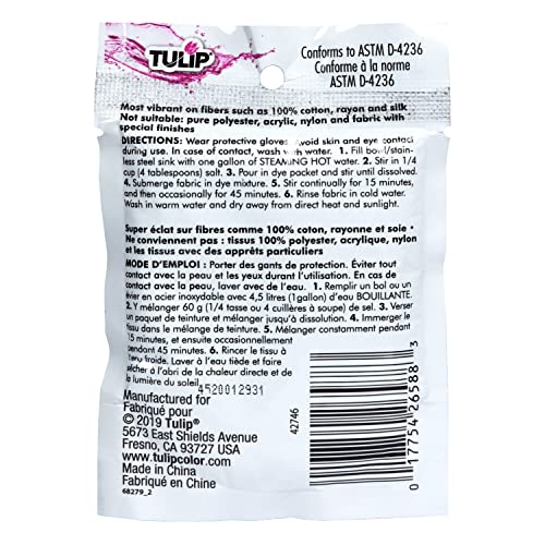 Tulip Permanent Fabric Dye Powder, Hot Dye Method for Vibrancy, Long-Lasting Color, Black