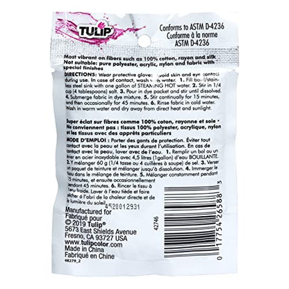 Tulip Permanent Fabric Dye Powder, Hot Dye Method for Vibrancy, Long-Lasting Color, Black
