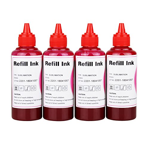 Magenta Dye Sublimation Ink Heat Transfer Ink Inkjet Printer Refillable Ink Cartridge Ciss for C88 C88+ WF-7710 WF-7720 WF-7210 WF-7620 WF-3640 WF-2750 ET-2800 ET-2803 ET-2720 ET-2760 ET-4700 ET-15000 - color: Magenta
