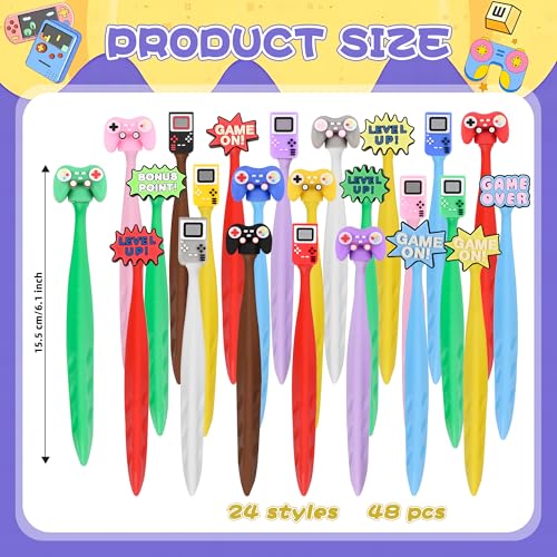48 Pcs Video Games Bobblehead Eraser for Pencils Kawaii Erasers Cute Supplies Fun Cartoon Erasers Supplies Birthday Gifts - style: Video Games