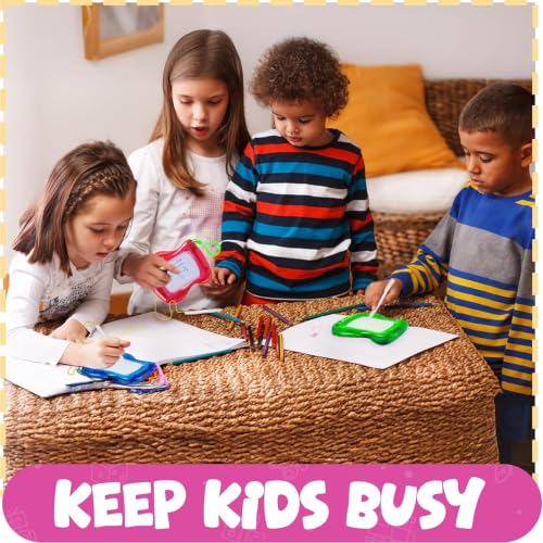 Bedwina Mini Magnetic Drawing Board for Kids - (Pack of 12) Backpack Keychain Clip Drawing Boards, Erasable Doodle Sketch Writing Pad Boys & Girls, Birthday Kids Party Favors - size: 12 Count (Pack of 1)