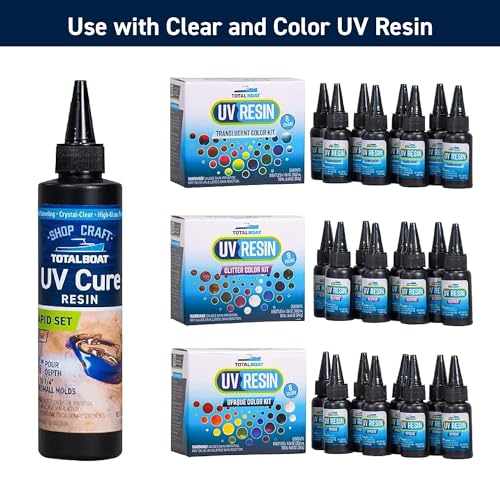 TotalBoat UV Light for Resin Curing | 36W Large UV Resin Lamp with Timer Settings (60s, 90s, 150s) and 24 LEDs for Fast, Even Cures | Use for Jewelry, Crafts, Molds, Decor, and DIY Projects