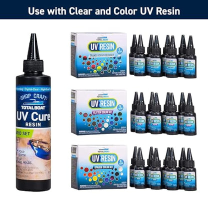 TotalBoat UV Light for Resin Curing | 36W Large UV Resin Lamp with Timer Settings (60s, 90s, 150s) and 24 LEDs for Fast, Even Cures | Use for Jewelry, Crafts, Molds, Decor, and DIY Projects