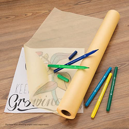 Bee Paper 12" x 50 yds Sketch and Trace Roll, Canary - color: Canary, size: 12-inch x 50-yard Roll