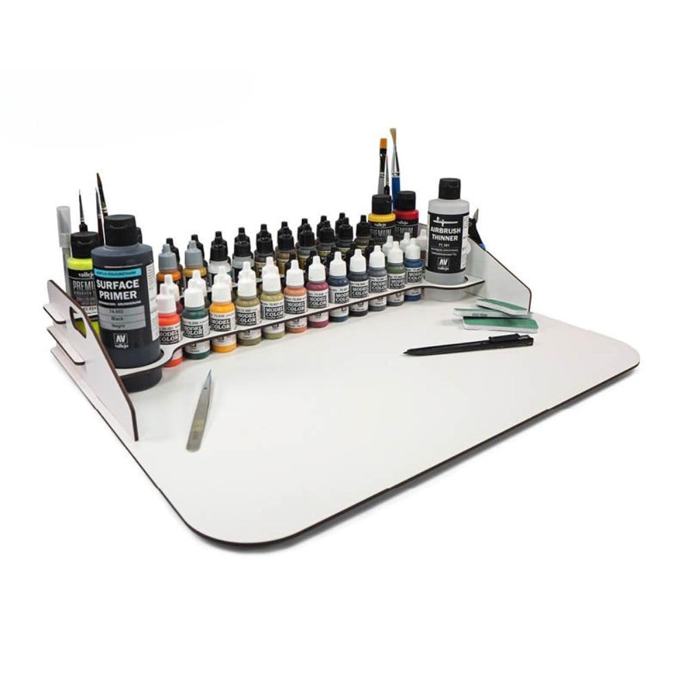 Vallejo - Wall Mounted Paint Display for Organization of Acrylic Paints for Scale Models and Miniatures | Holds 43 Bottles of 17 ml (0.57 fl.oz.) or 18 ml. (0.60 fl.oz.) - style: Wall Mounted Paint Display for 17 ml/18 ml (0.60 fl.oz.)