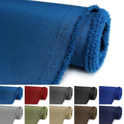 Waterproof Canvas Fabric by The Yard, UV Resistant 600D Outdoor Upholstery Material 58inch Cordura Fabric Water Resistant Fabric for Sewing Chair Patio Cushion Bag Interior, 12 Yard Ocean Blue - color: Ocean Blue, size: 12 Yard