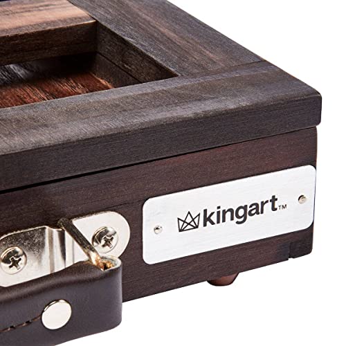 KINGART Adjustable Wood Espresso Stained Desk Table Easel with Storage Drawer, Paint Palette, Portable Wooden Artist Desktop, Painting, Drawing Sketching Book StandE