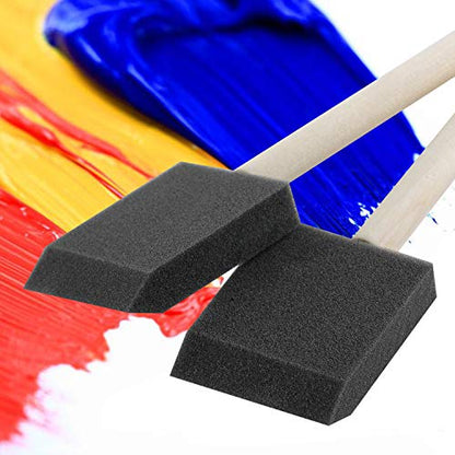 Bates Foam Paint Brushes, 2-Inch, 100 Pack - Sponge & Foam Brushes for Painting, Staining & Mod Podge - color: Black, size: 2 inch, 100 Pack