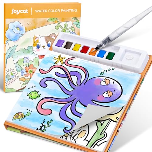 JoyCat Paint with Water Coloring Books for Toddlers, Watercolor Painting Sets for Kids Ages 3-5 4-8, Arts and Crafts Drawing Activities Toy Birthday Gifts for Boys Girls (Common Knowledge) - style: Common Knowledge