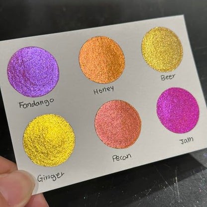 IUILE Handmade Watercolor Paints - Fell In Love Half Pan Set (6 colors) - color: Fell In Love