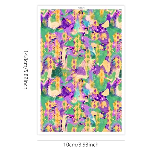 Polymer Clay Transfer Paper, 10 Pcs Abstract Shape Water Soluble Transfer Sheet for Polymer Clay for Polymer Clay Earrings Jewelry Making Disposable Stickers DIY Crafts 5.82X3.93 inch - color: Abstract Shape