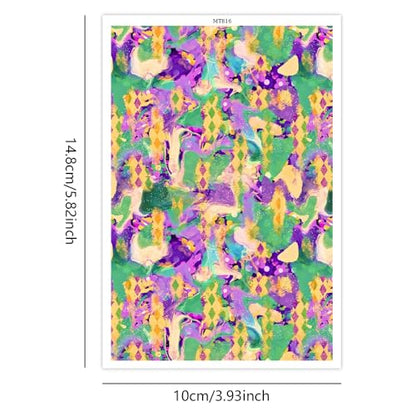 Polymer Clay Transfer Paper, 10 Pcs Abstract Shape Water Soluble Transfer Sheet for Polymer Clay for Polymer Clay Earrings Jewelry Making Disposable Stickers DIY Crafts 5.82X3.93 inch - color: Abstract Shape