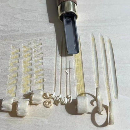Wood Carving Tools, 6Pcs Wood Carving Knife Kit, Linocut Carving Tools Set, with Wooden Handle, Square U Shaped Blade, for Woodblock Printing, Woodcut Printmaking, Linoleum Carving, Linocut
