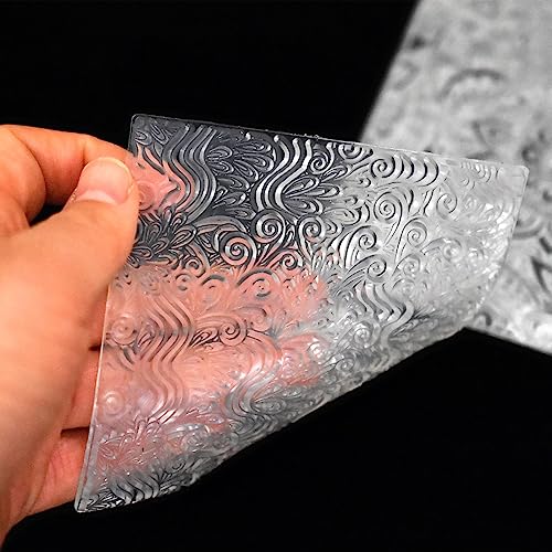 Premium Silicone Texture Stamp Sheets for Polymer Clay Jewelry and Clay Earrings - Set of 3 Floral and Unique Patterns - Easy to Use and Clean (Group 1) - color: Group 1