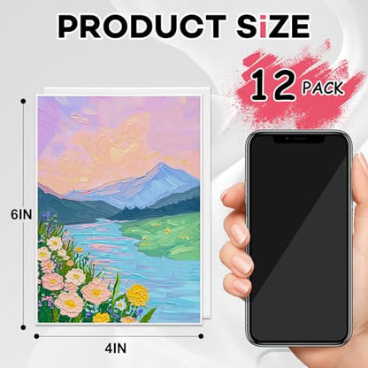 ESRICH 12 Pack 4x6 Inch Small Canvases for Painting, Painting Canvas 4x6 Inch Cotton Primed Acid Free Mini Blank Canvas Panels for Oil Paint,Watercolor,Acrylic Paint, Gouache, Tempera
