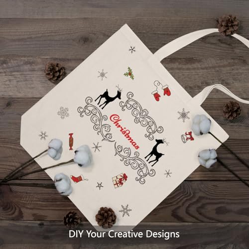 TOPDesign 24-Pack Cotton Tote Bags with 4" Gusset, 15"x16"x4" Economical Lightweight Reusable Grocery Shopping Cloth Bags, Bulk Blank Plain Totes for DIY, Vinyl, Sublimation, Gift (Natural) - color: Natural