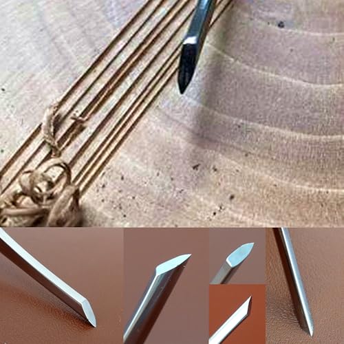 2pcs D1-2mm/D2 Printmaking Woodcut Copperplate Etching Carving Digging Away Push Out Line Stippling Tint Angle Gravers Scorpers Burins Knife Tools Set