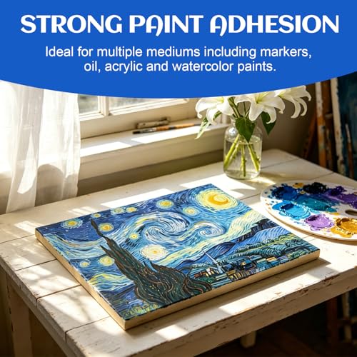 ESRICH 11x14 Inch Wood Panels for Painting, 2 Pack Craft Wood Canvas Boards, Blank Unfinished Wooden Art Board for DIY Art Creations Such as Painting, Acrylic Pouring, Resin, Burning, Collage, etc. - size: 11x14IN-2Pack