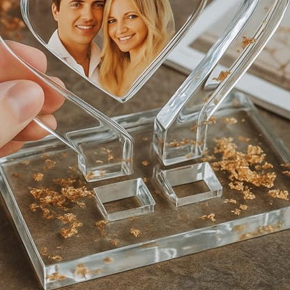 Heart Resin Mold 2 PCS Heart Shape Molds for Epoxy Resin Love Shape Silicone Molds Large 3D Picture Frame Epoxy Mold for DIY Table Home Decor Casting Art Craft Valentine Christmas Gifts