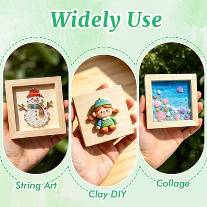 ESRICH 4x4 Inch Wood Panels, 9 Pack Square Craft Wood Canvas Boards, Blank Unfinished Wooden Art Board for DIY Art Creations Such as Painting, Acrylic Pouring, Resin, Burning, Collage, etc. - size: 4IN-9Pack