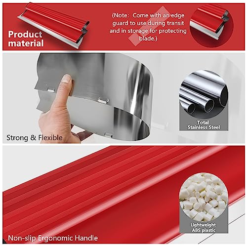 suokoun 40Inch Drywall Skimming Blade, 0.38mm Stainless Steel Blade, Drywall Knife for Drywall/Plaster/Wallboard - size: 40inch
