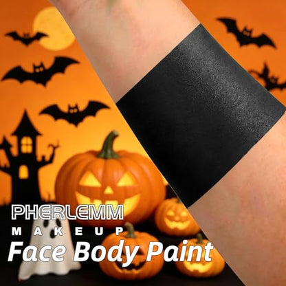 Black Face Paint Stick Waterproof Eye Black Baseball Smooth SmudgeProof Body Paint High Pigment for Sports Events Halloween SFX Makeup Skull Skeleton Witch and Dark Character Looks - color: Black