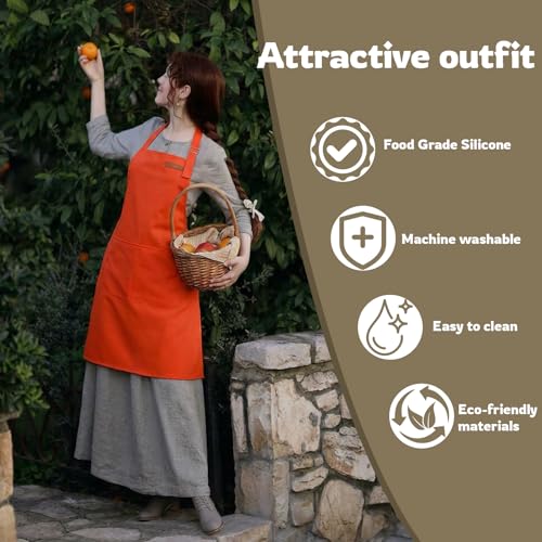 CAKETIME Colorful Silicone Leather Aprons for Women Waterproof Cleaning Cooking Baking Kitchen Bids Mother Chef Funny Gifts - color: Yellow