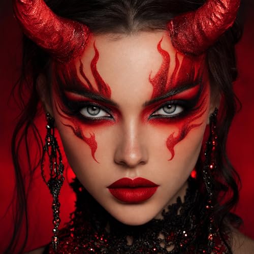 Black White Red Face Paint Sticks Waterproof Eye Black Smooth Smudge-proof Body Paint High Pigment for Sports Event Halloween SFX Makeup Vampire Devil Demon and Dramatic Effect Looks - color: Black White Red