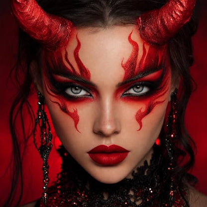 Black White Red Face Paint Sticks Waterproof Eye Black Smooth Smudge-proof Body Paint High Pigment for Sports Event Halloween SFX Makeup Vampire Devil Demon and Dramatic Effect Looks - color: Black White Red