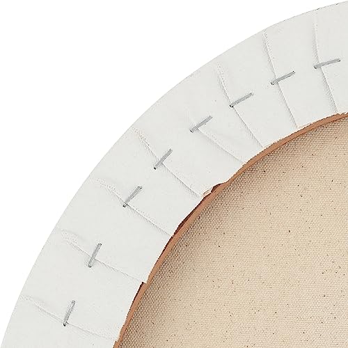 Paramount Cotton Oval Canvas,16x20", Box of 6 - Medium Texture, 11/16" Thick, 9 oz. Double Primed, Acid-Free, Non-Ghosting Raised Edge Stretcher Frame, Smooth Edge Oval Canvases for Painting - size: 16x20"