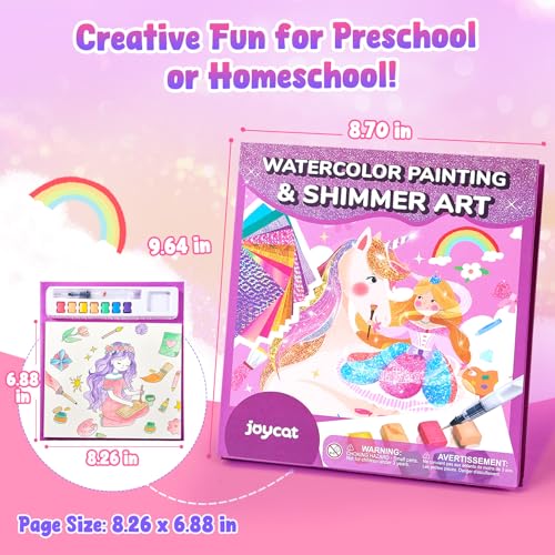 JoyCat Paint with Water Coloring Books, Art & Craft Activity, Princess No Mess Art for Kids Ages 4-8, Craft Kits & Supplies, DIY Creative Activity, Gifts for Girls & Boys - style: Princess & Magical Pony 2