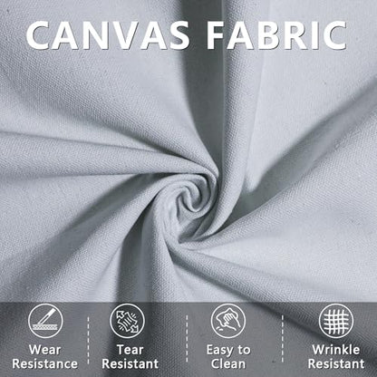 Canvas Fabric, 60" Wide Medium Weight 8 oz Duck Fabric for Quilting, Sewing, Crafts, Painting, Drop Cloths (White) - color: White, size: 60''x80''