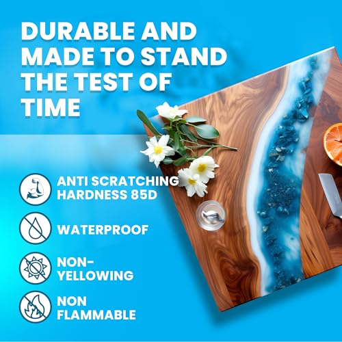 Epoxy Resin Art Resin Crystal Clear Formula -2 Gallon Kit -The Artist's Resin for Coating, Casting, Resin Art, Geodes, Tabletop, Bar Top, Live Edge Tables, River Tables- Non-Toxic - color: The Artist's Resin New Formula 2 GALLON