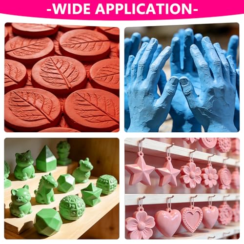 1 Pound Green Plaster - Plaster of Paris for Crafts Hand Mold Casting Kit Powder, Just Add Water - Gypsum Powder, Plaster Powder for Wedding, Mother's Day, Valentine's Day Gift (Green, 16 Ounces) - color: Green