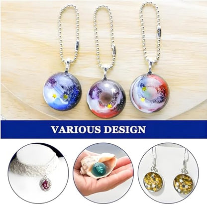 Jewelry Casting Molds Tool Gem Pendant Casting Resin Molds Assorted Shapes for DIY Craft