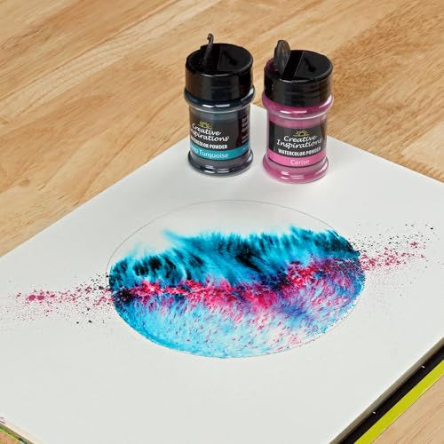 Creative Inspirations Powder Watercolor Paint - 38g Shaker Bottle, Burnt Sienna - Dye-Based Water-Soluble Crystalline Pigments - Non-Toxic, Perfect for Abstract and Spontaneous Effects - color: Burnt Sienna, style: Pack of 1