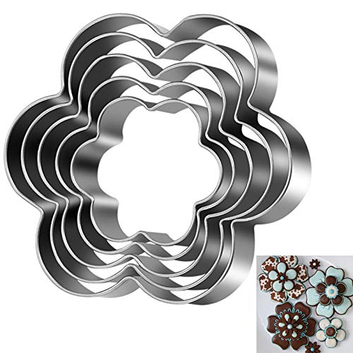 Flower Cookie Cutter, Pack of 5… - style: C-Flower