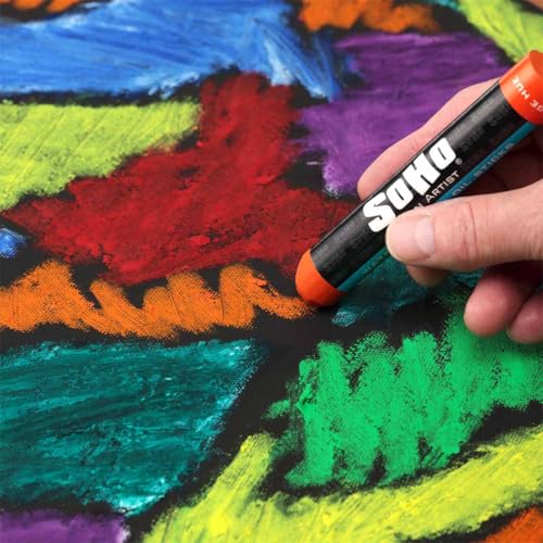 SoHo Urban Artist Water Soluble Oil Sticks for Artists – Light Red Oil Paint Stick - 37 ml - No Brushes or Solvents Needed, Paint Any Primed Surface, Water Clean-Up, Non-Toxic, 4.8 x 0.78 - color: Light Red