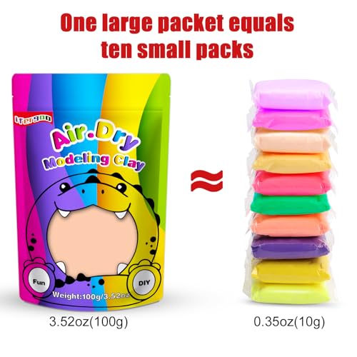 ifergoo Skin Air Dry Clay, DIY Creative Modeling Clay for Kids, Super Light Magic Foam Clay for Kids Age 3-12, Soft, No-Sticky & Non-Toxic, Molding Clay for School Art & Craft Project(Skin/100g/3.5oz) - color: Skin/100g