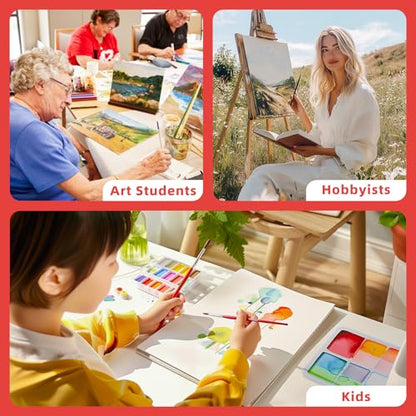 Simetufy 72 Pack 8 x 10 inch Canvas Boards for Painting Flat Canvas Panels Bulk Value Pack for Classes and Parties 100% Cotton for Acrylics Paint - size: 8"x10" - 72 pack