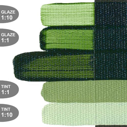 GOLDEN OPEN Slow-Drying Acrylics, Sap Green Hue, 5 fl oz. tube, Professional Acrylic Paint, Semi-Transparent - color: Sap Green Hue, size: 5 Fl Oz (Pack of 1)