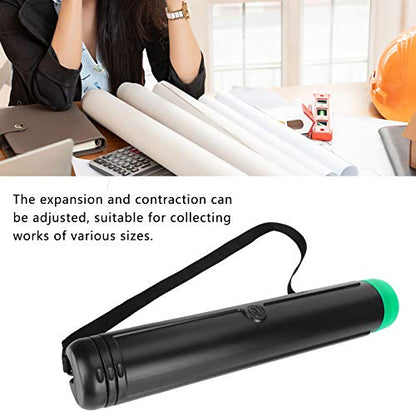 Telescopic Drawing Storage Tube | Italian Style Thickened Case Holds Posters & Paintings Up to 43.3in | Art Portfolio for Home/Studio/Travel | 2 - in - 1 Expandable