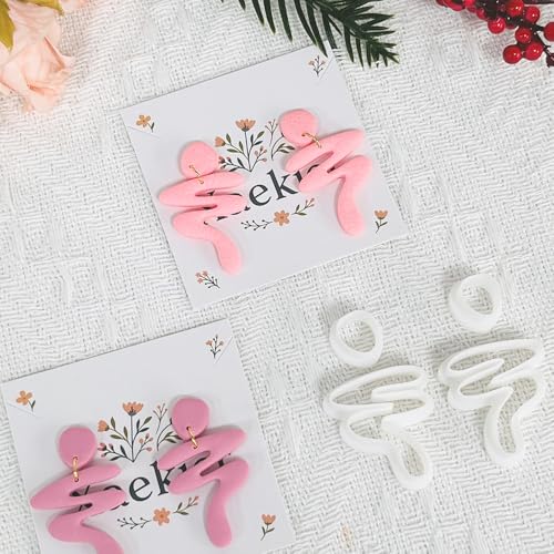 Xaekicr Abstract Woman Shape Polymer Clay Cutters – Modern Clay Earring Cutters for Jewelry Making, Clay Tools for Polymer Clay Molds, Set of 2 - color: U color