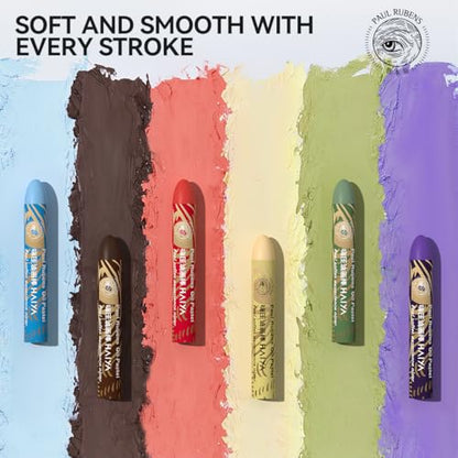 Paul Rubens Oil Pastels Set - 72 Vibrant Colors, Ultra-Soft and Creamy Texture, Easy to Blend for Artists and Beginners - Bullet Head Design for Drawing, Painting, Sketching - New Packaging - style: 72 Basic Colors