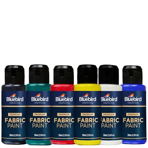 BLUEBIRD Fabric Paint, Copper Brown, 3.4 Fl Oz, Permanent Fabric Paints for Clothes, Furniture Upholstery - color: Copper Brown, size: 3.4 Fl Oz (Pack of 1)