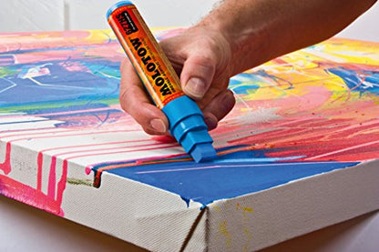 Molotow ONE4ALL Acrylic Paint Marker, 1.5mm, Lago Blue Pastel, 1 Each (127.415) - color: Lago Blue Pastel, style: Paint Marker - 1.5mm