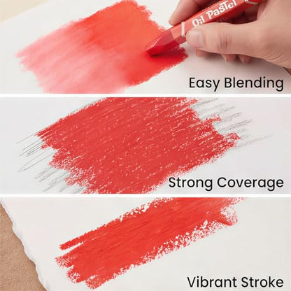 YOKIVE 24Pcs Soft Oil Pastels, Bright Colors Creamy Pastels Stick, Great for Artists Beginners Coloring Sketching (Grey, 2.87x0.43 Inch) - color: Grey