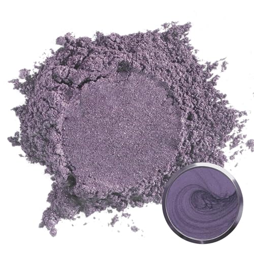 Matio Mica Powder, 1.8oz/ 50g Dark Purple Pearlescent Effect Mica Powder for Epoxy Resin Natural Color Pigment for Soap Making, Bath Bomb, Candle Dye, Resin Craft, Paint,Nails,Jewelry, Slime Pigment - color: Dark Purple